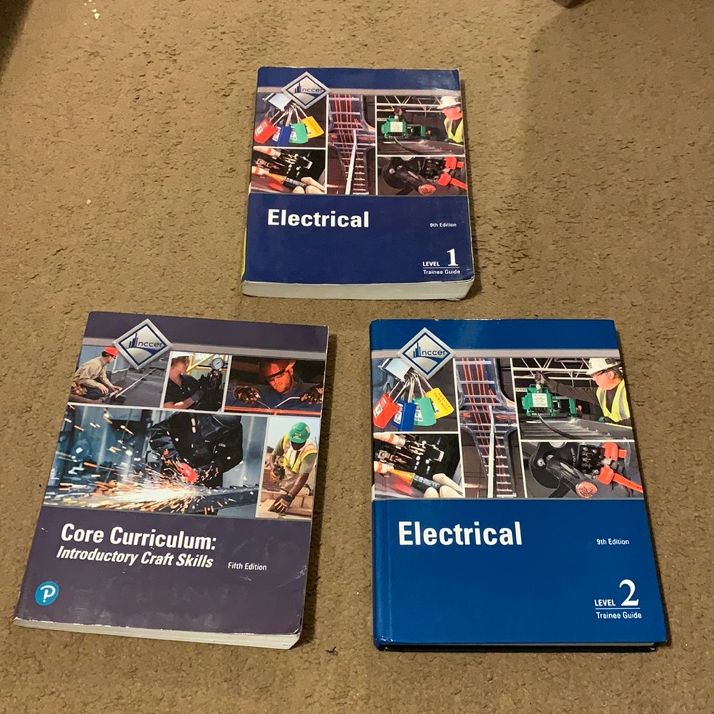 NCCER Electrical Level 1 and 2 + Core Curriculum Textbooks